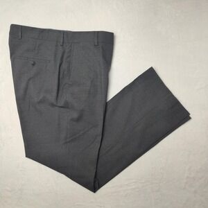 Spoke Pants Mens 36x32 Gray Dress Slacks Flat Wool Build C Business Work SAR1119